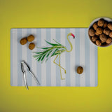 Set de table double face WD LifeStyle 43 x 30 cm en PVC avec motif flamant rose