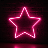 Étoile de Noël double face EDG Enzo De Gasperi NeonLed D 60 cm 240 LED Rose