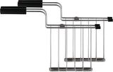 Alessi Toru, 2 Pinces à Toasteur Noires en Acier Inoxydable et Résine Thermoplastique