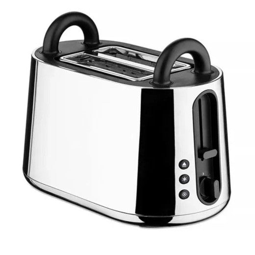 Alessi Grille-pain Toru Noir en Acier Inoxydable et Résine Thermoplastique