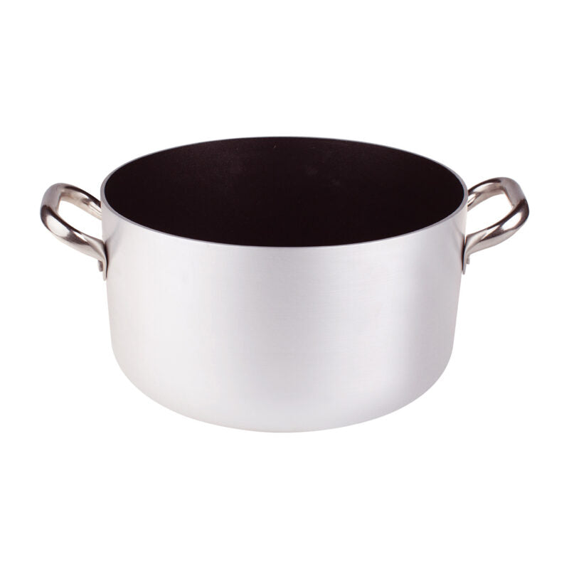AGNELLI Faitout Haut 2 Anses Aluminium Antiadhésif D 32 cm