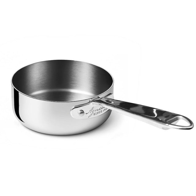 AGNELLI Faitout bas Aluinox 3 plis avec 1 poignée inox 28x11 cm