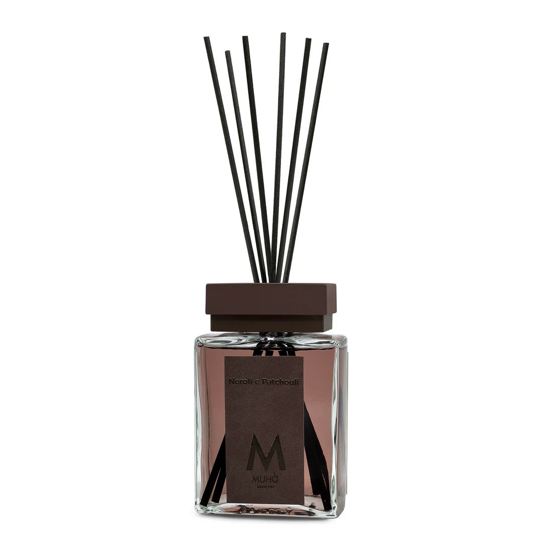 Muhà Luxe Diffuseur de Parfum d'Ambiance avec Bâtonnets Néroli et Patchouli 100 ml