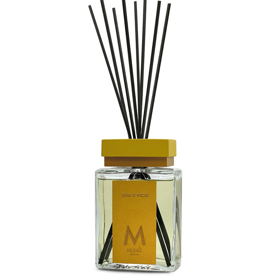 Muhà Luxe Diffuseur d'Ambiance avec Bâtonnets Raisin et Figue 1 000 ml