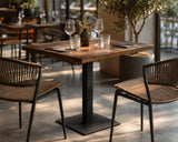 Moia Greenwood Piètement de table lesté Acier noir 39×39 H72 cm