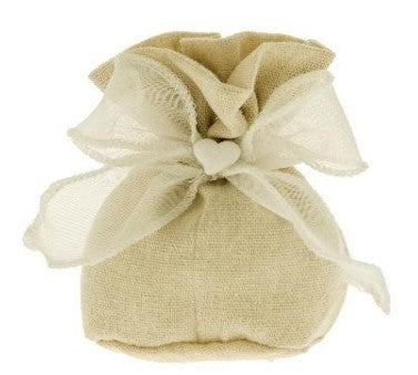 ETM Guenda Sac à Boules Porte-Confisettes 10 cm Beige 12 pièces