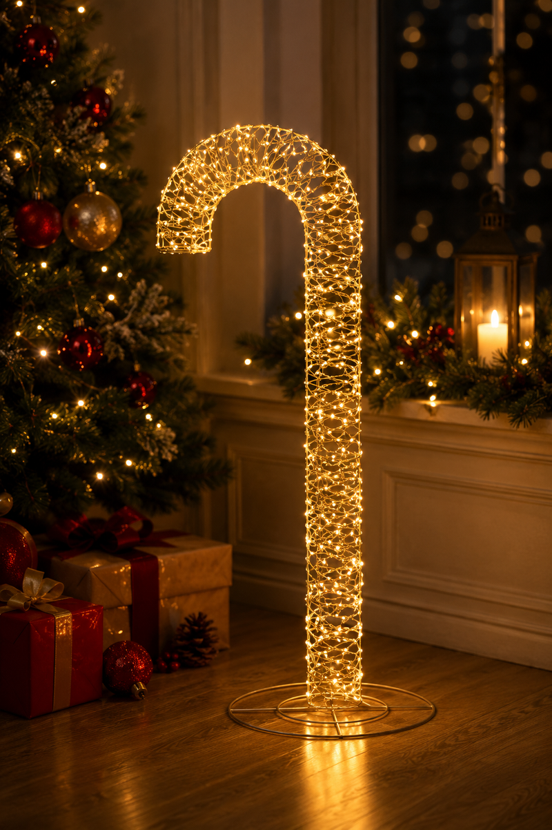 Ad Trend Bâton Noël 600 LED 34 x 35 x 100 Cm Or