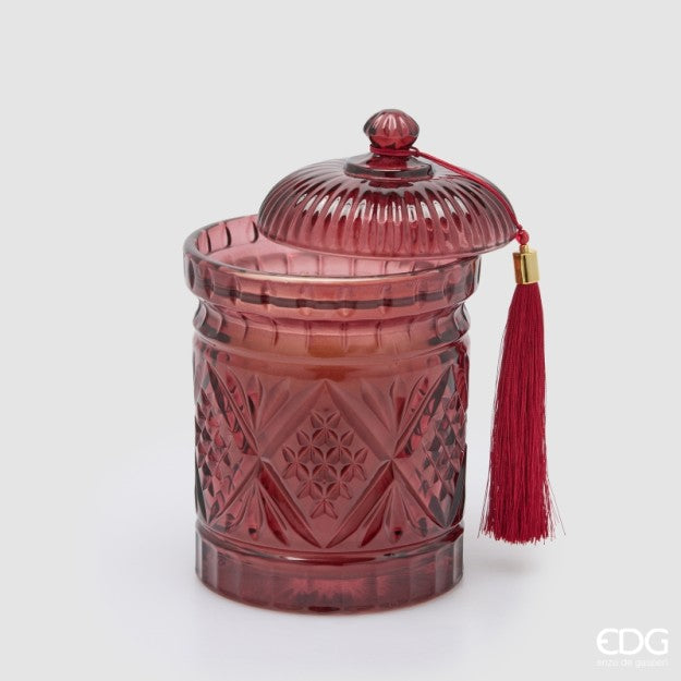 EDG Enzo De Gasperi Candela Natalizia Crystal Profumata Honeyed Apple H18 Ø12 cm – Decorazione di Natale