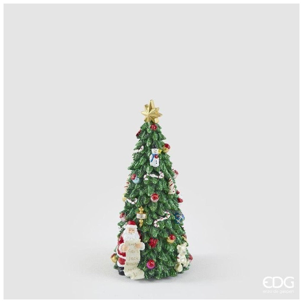 EDG Enzo De Gasperi Carillon Babbo Natale su Pino H.22 Verde Rosso