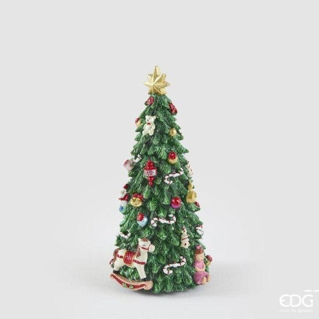 EDG Enzo De Gasperi Carillon Babbo Natale su Pino H.22 Verde Rosso