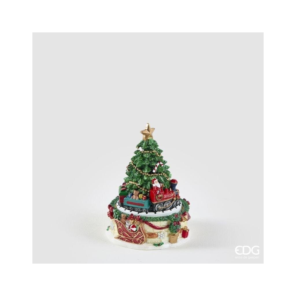 EDG Enzo De Gasperi Carillon Trenino Pino H16 Natale Green Red