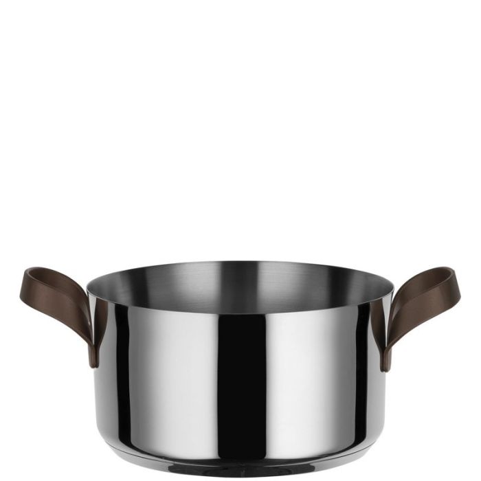Alessi Edo Casserole à deux poignées en acier inoxydable Ø20 cm
