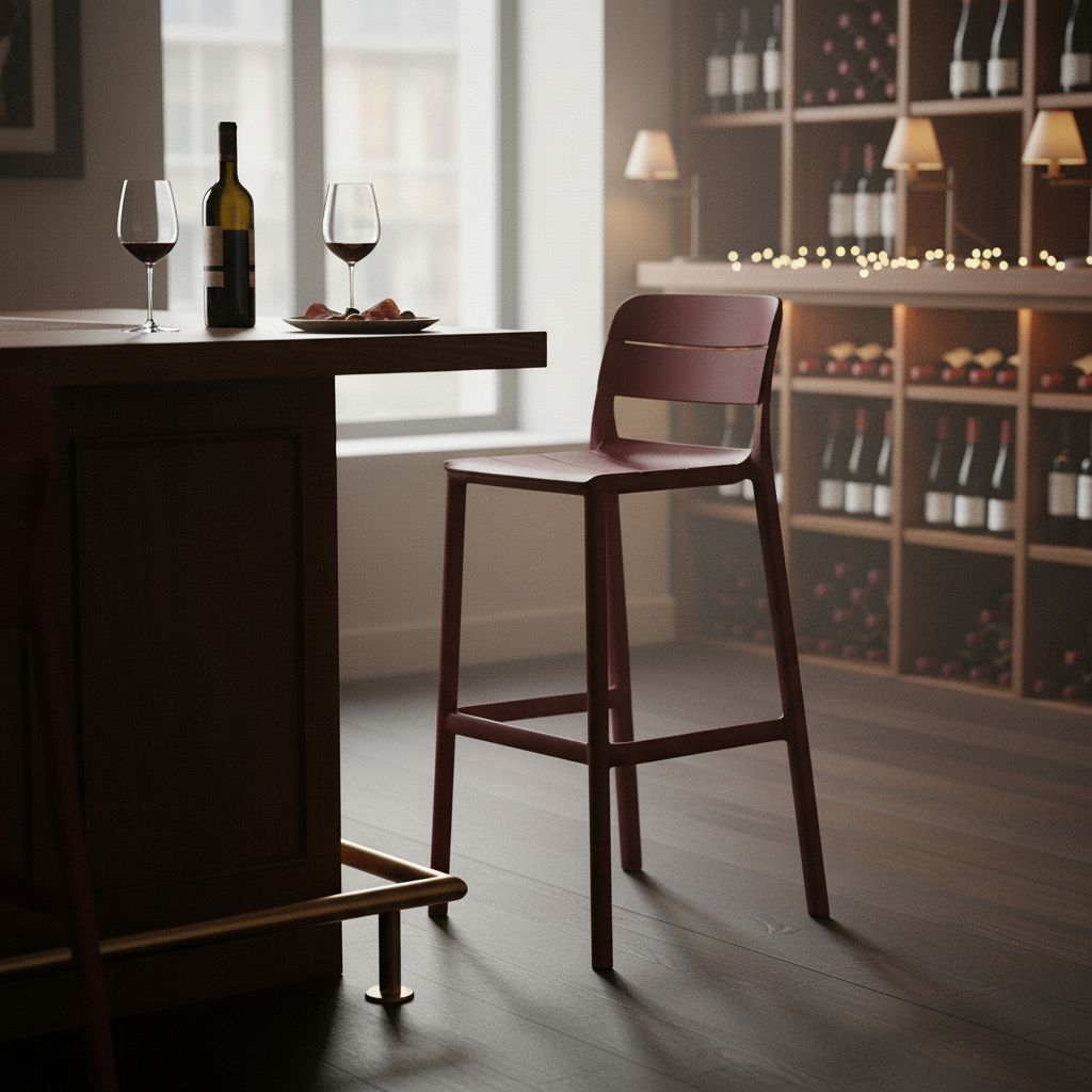 Cassia Stool Burgundy Wine Bar