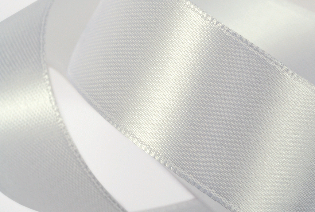 Ruban satin double ETM 6 mm 50 m Blanc