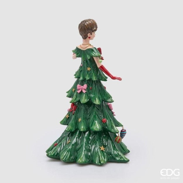 EDG Enzo De Gasperi Lady Pino Natalizia H41 cm Verde Mix – Decorazione di Natale