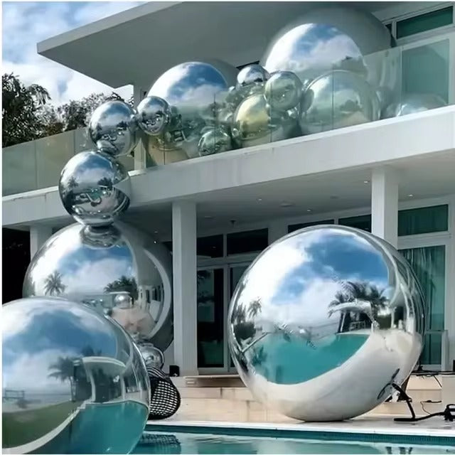 Boule à facettes décorative EDG Enzo De Gasperi D 180 cm Argent