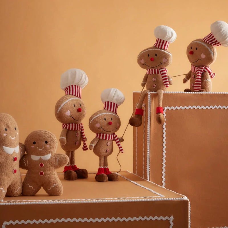 Décoration de Noël EDG Enzo De Gasperi en pâte d'amande H 32 cm 28 x 12 cm Marron