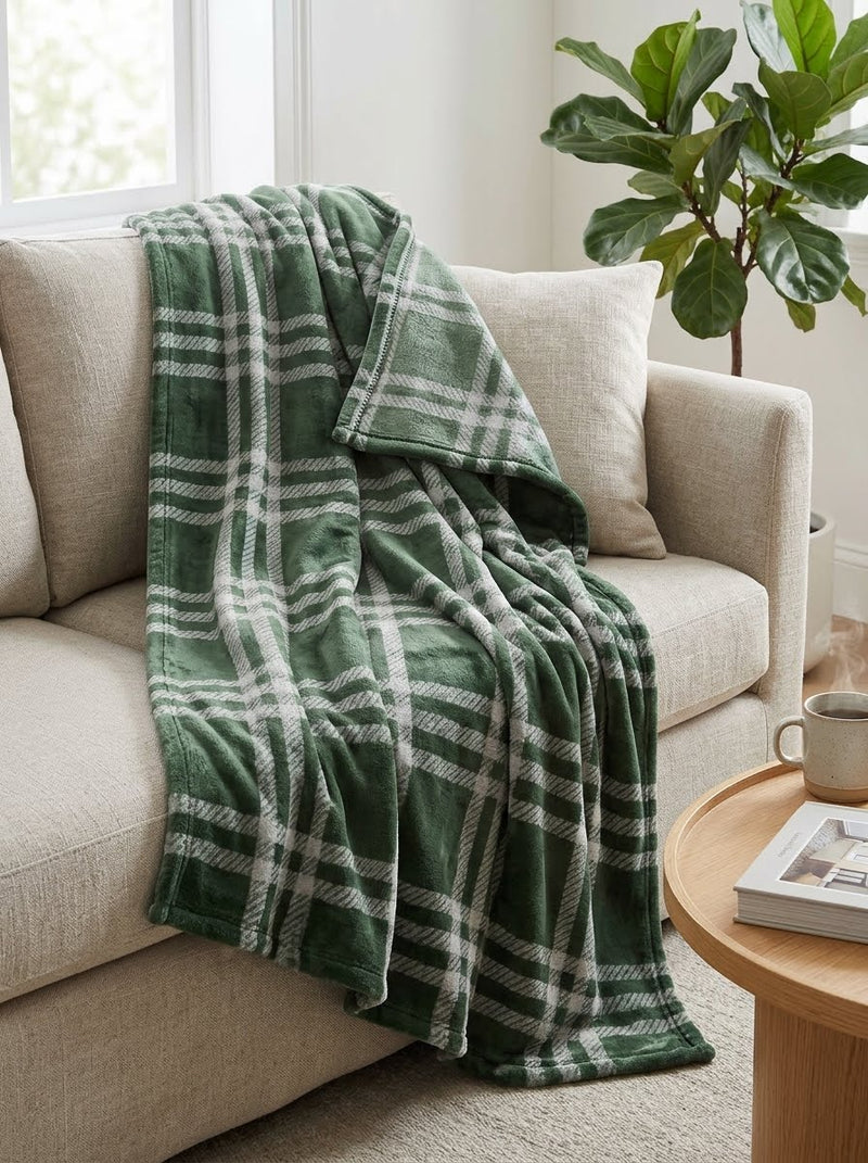 Androni Giocattoli Plaid en Flanelle Medio Twid – Couverture Douce et Chaude pour Canapé et Lit, Assortis 1 pc