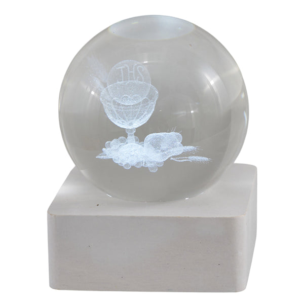 L'Arcolaio Lampada Decorativa Calice con Base Quadrata Bianca 6x6x8 cm – Elegante Idea Regalo e Decorazione per Casa