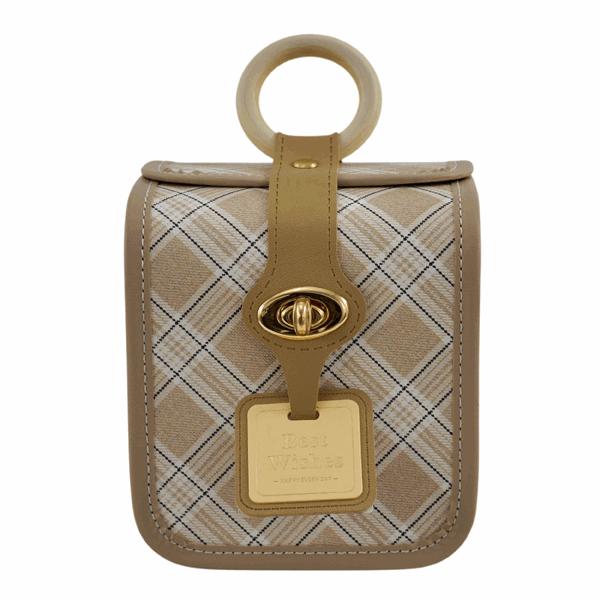 L'Arcolaio Bauletto Quadrato Medio Vintage Brown 13,3X13,3X15 cm