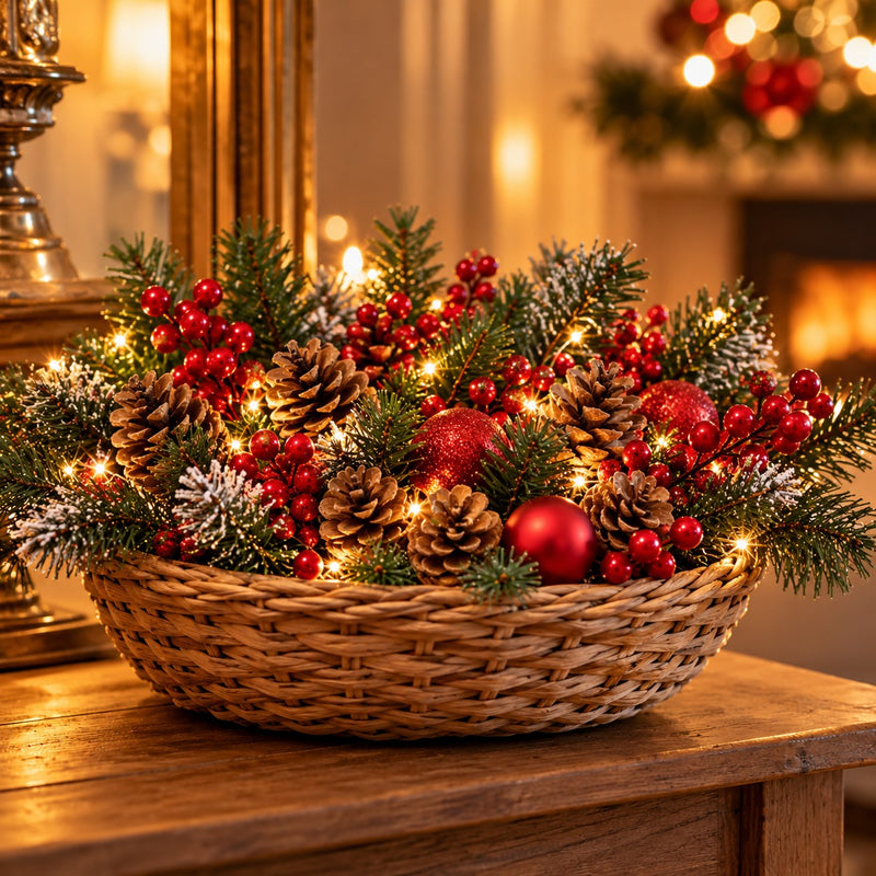Piovaccari Boîte de 50 Pommes de Pin Naturelles Ø4 cm – Pommes de Pin Décoratives pour Sapin de Noël, Décorations de Noël, Centres de Table et Loisirs Créatifs
