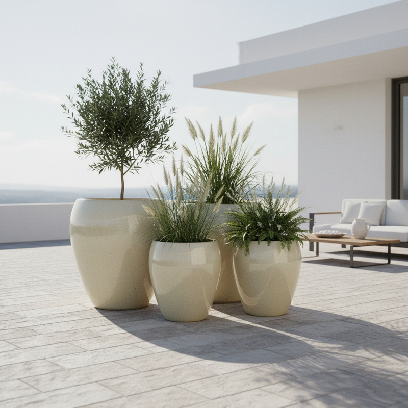 Glaze Bombato Avorio – Terrazza