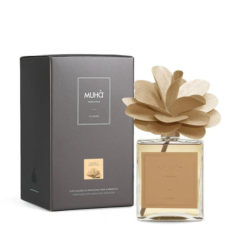 Muhà Diffuseur de Parfum Fleur Camélia Vanille & Ambre 500 Ml