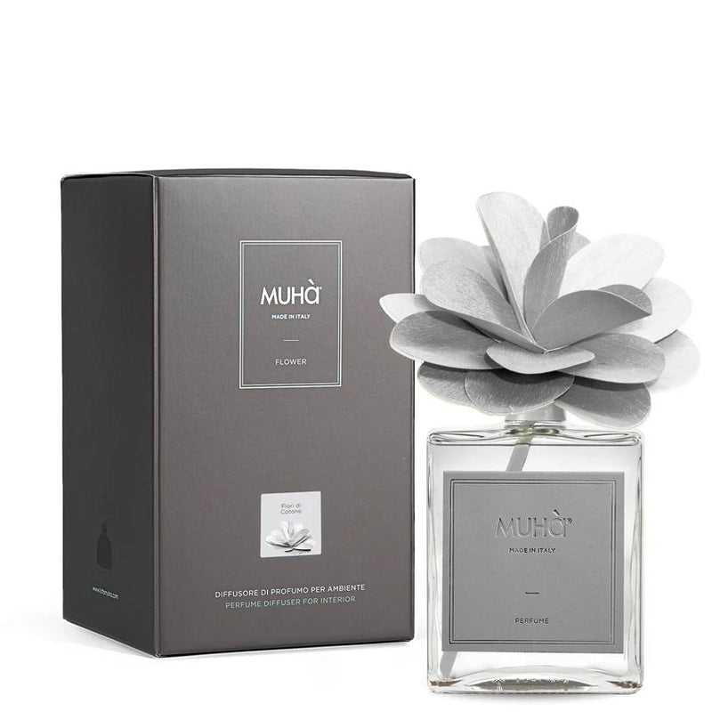Muhà Diffuseur de Parfum Fleur Camélia Fleur de Coton 500 Ml