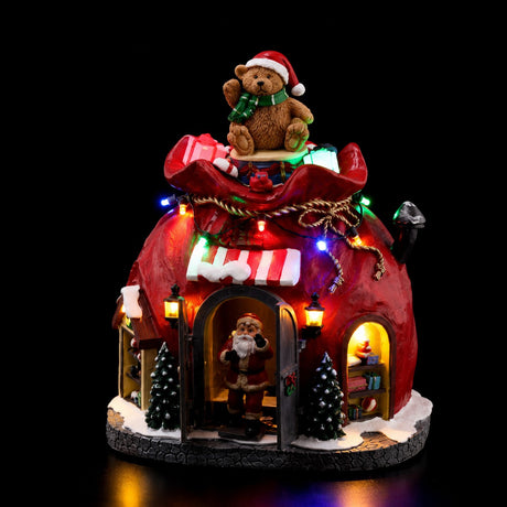 ad trend ad trend paesaggio invernale natalizio con movimento musica e 16 led 183 x 165 x h 225 cm ean 8057586157040