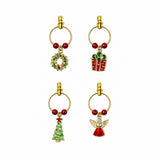 ad trend ad trend set 4 segnabicchieri natalizi in metallo assortiti multicolor ean 8057586104181