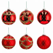 Ad Trend Set Palline di Natale Vetro Rosso D 12 Cm Ass. 1 Pz