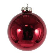 ARPIMEX Coffret de 4 boules de Noël Ø 120 mm, verre bordeaux