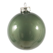ARPIMEX Coffret de 4 boules de Noël Ø 120 mm, verre vert sauge