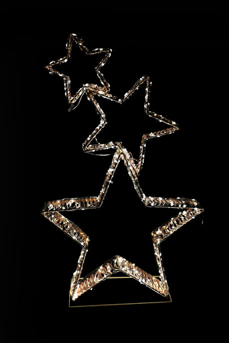 arpimex arpimex decorazione 3 stelle di natale con 350 led 51 x 10 x 82 cm luce calda bianco ean 8018318555459