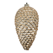 ARPIMEX Décoration de Noël Pomme de pin 13 x 25 cm Plastique Beige
