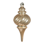 ARPIMEX Ornement de Noël en spirale pointue 11,5 x 26,5 cm, plastique beige.