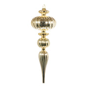 ARPIMEX Ornement de Noël Style Baroque Pointu 10 x 31 cm Plastique Or