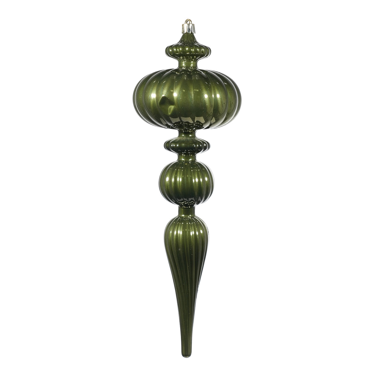 arpimex arpimex ornamento di natale stile barocco appuntito 10 x 31 cm plastica verde muschio ean 8018318537165