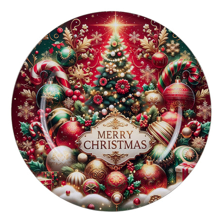 arpimex arpimex piatto decoro albero di natale d 33 cm plastica rosso ean 8018318504433