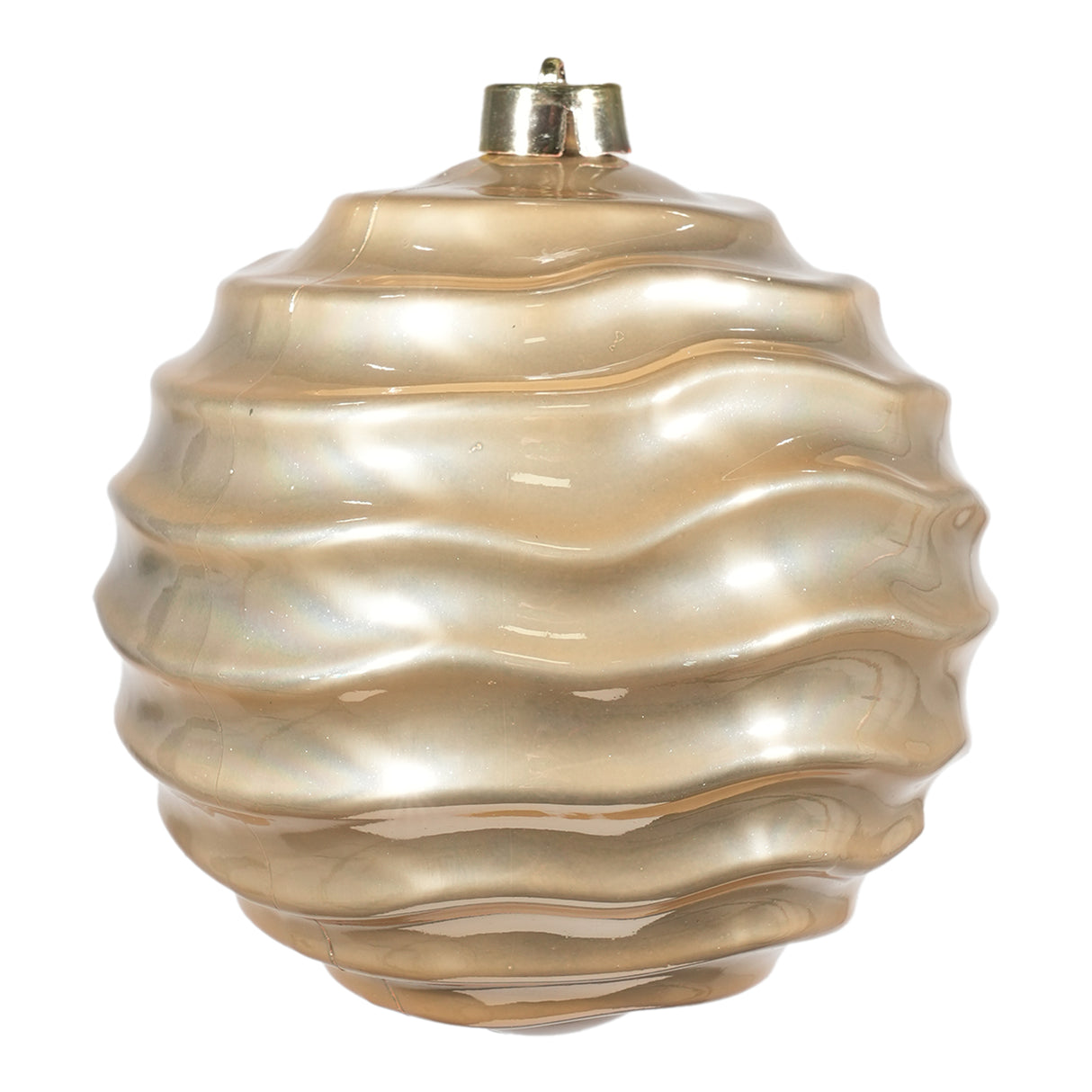 arpimex arpimex sfera rigata di natale d 150 mm plastica beige ean 8018318536052