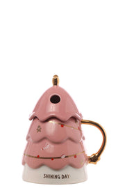 Conteneur pour sapin de Noël ARPIMEX 10 x 10 x 16 cm Rose