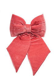 Nœud de Noël ARPIMEX en velours rose 40 cm