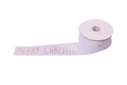 Ruban Joyeux Noël ARPIMEX 25 mm 10 m Blanc