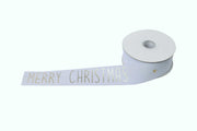 Ruban Joyeux Noël ARPIMEX 38 mm 10 m Blanc