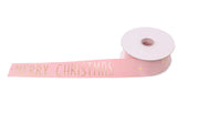 Ruban Joyeux Noël ARPIMEX 38 mm 10 m Rose