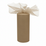Rotolo Tulle semi-trasparente per bomboniere, decorazioni e fai da te. ARPIMEX rotolo tortora H 25 cm × 100 mt, rete fine, no sfilacciatura