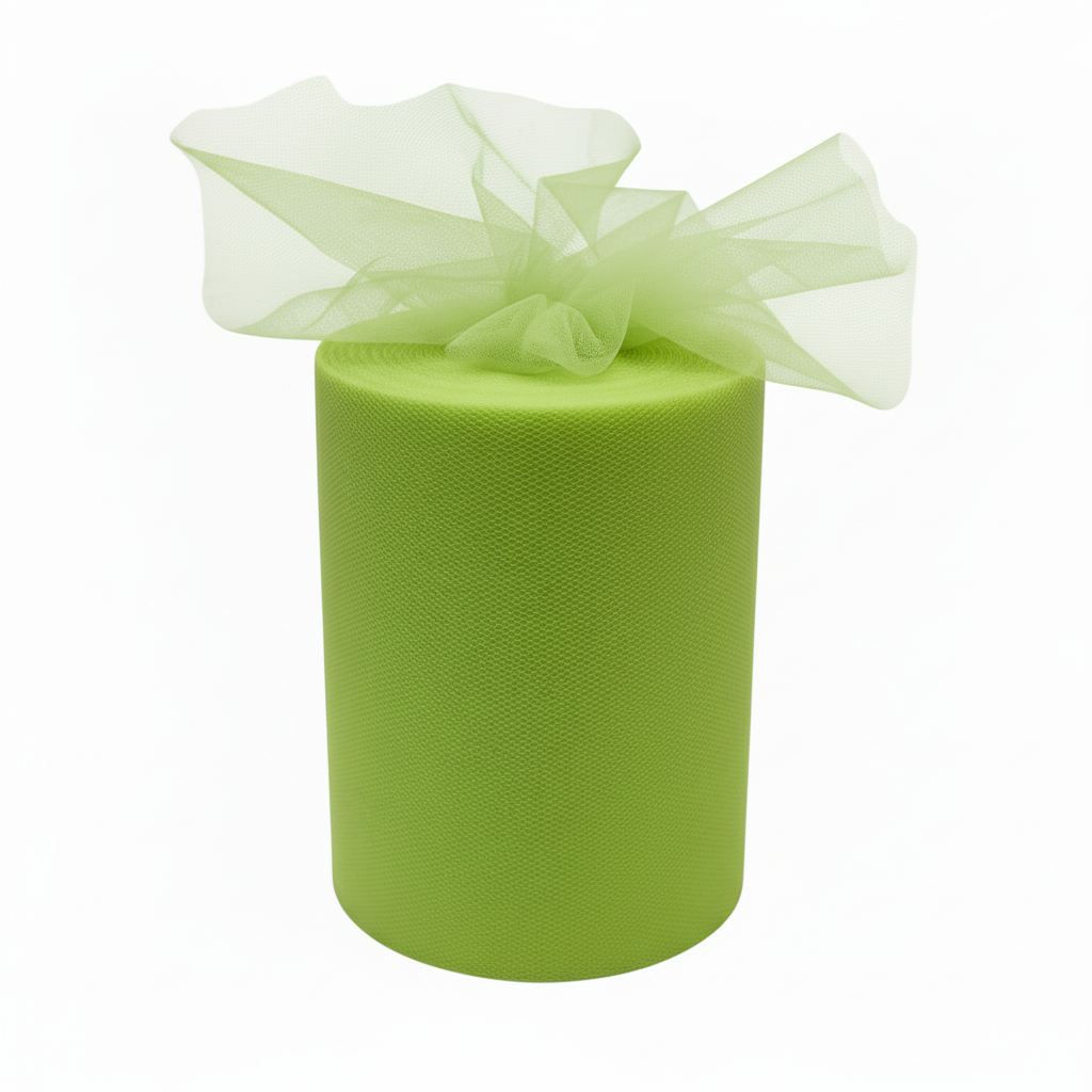 Rotolo Tulle semi-trasparente per bomboniere, decorazioni e fai da te. ARPIMEX rotolo verde lime H 12,5 cm × 100 mt, rete fine, no sfilacciatura ean 8018318043437