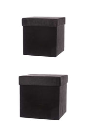 Coffret de Noël ARPIMEX 2 boîtes en velours 23 x 23 x 23 cm Noir
