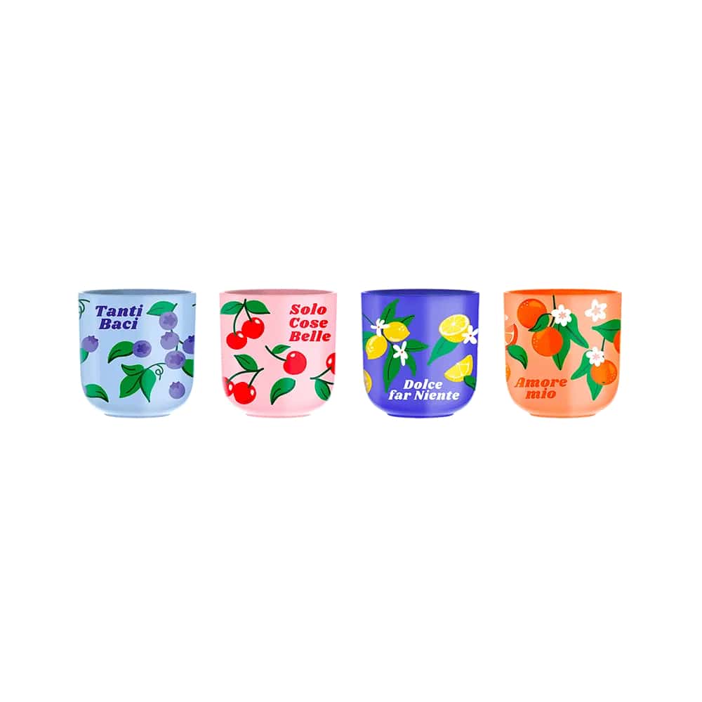 bialetti bialetti set 4 bicchierini frutta conical cups multicolor ean 8006363093965
