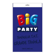 Nappe Big Party en tissu non tissé, 160 x 260 cm, bleue.